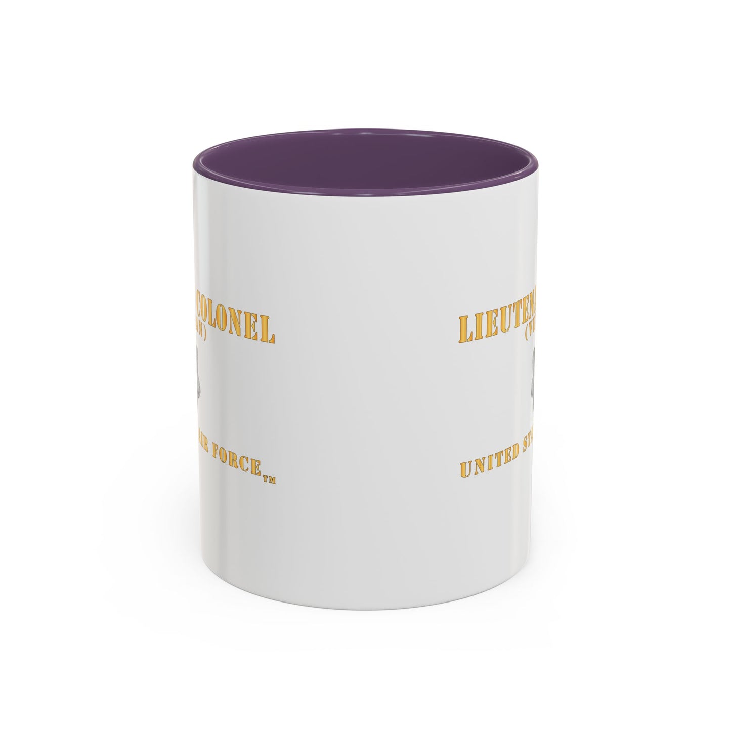 Accent Coffee Mug (11oz & 15oz) - USAF - Lieutenant Colonel - LTC - Veteran - Flat - TM X 300