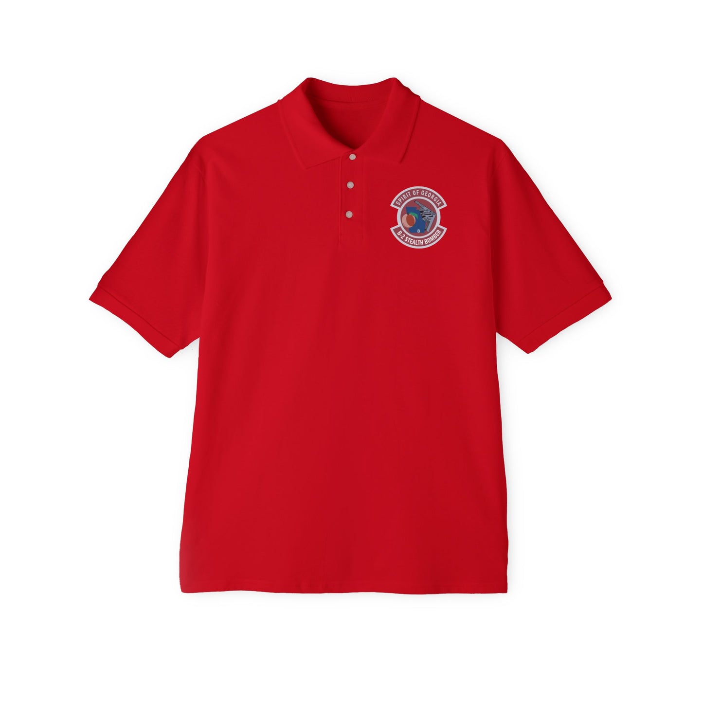 Men's Piqué Polo - USAF - B2 - Spirit of Georgia - Stealth Bomber wo txt X 300