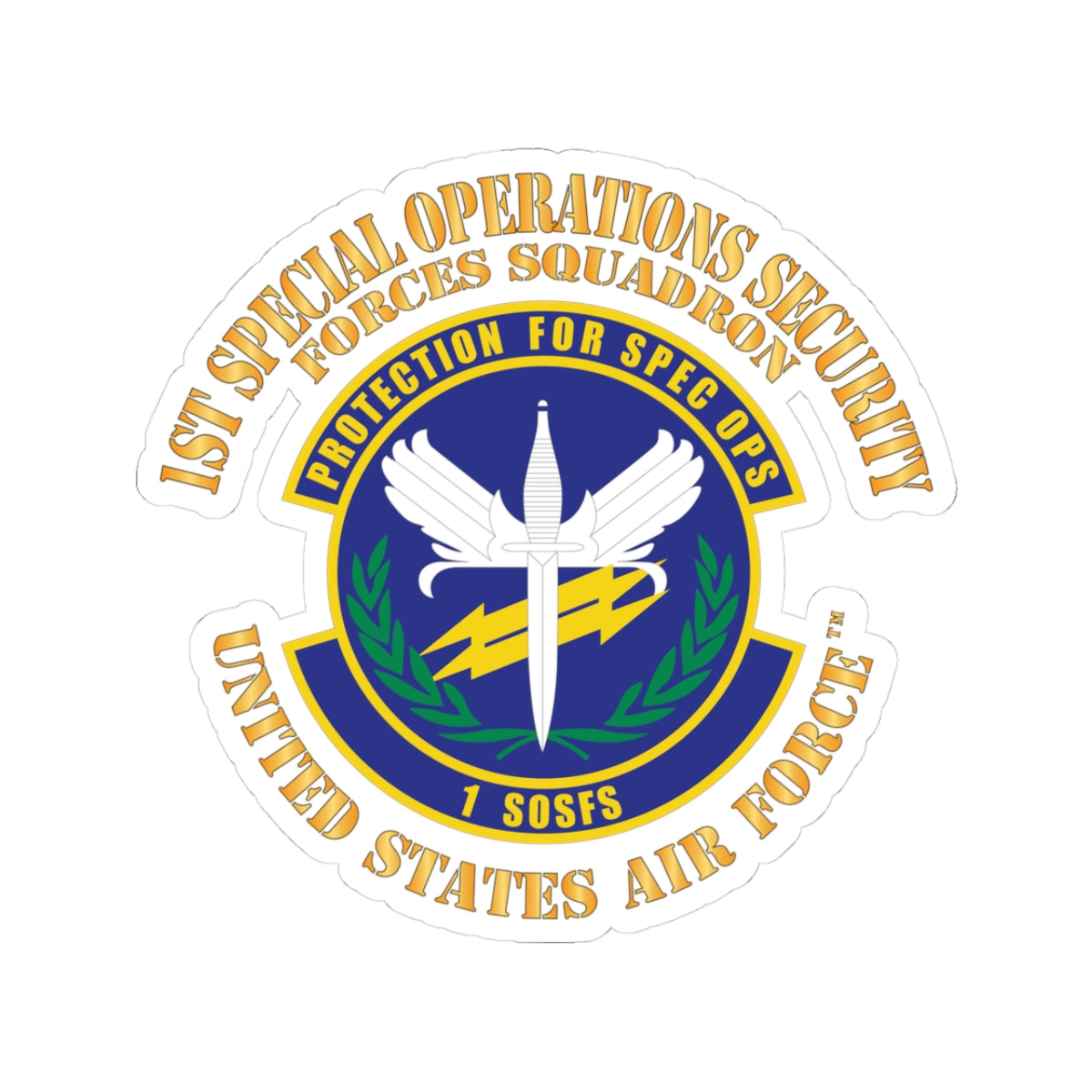 Kiss-Cut Stickers - USAF - 1st Special Operations Security Forces Squadron X 300