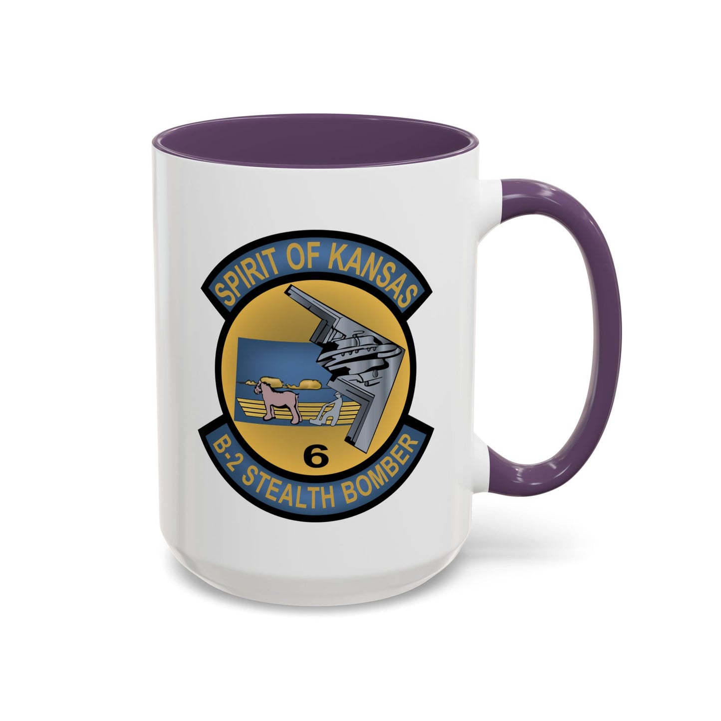 Accent Coffee Mug (11oz & 15oz) - USAF - B2 - Spirit of Kansas - Stealth Bomber wo txt X 300