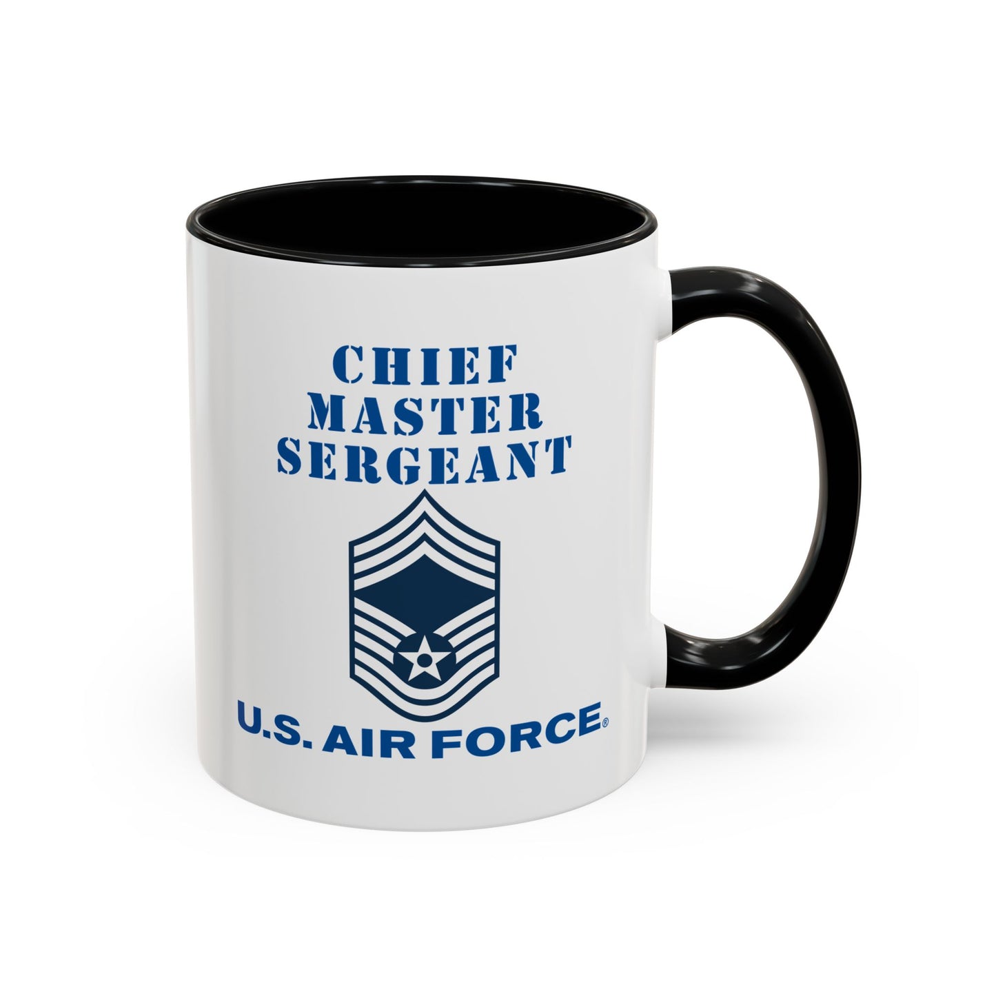 Accent Coffee Mug (11oz & 15oz) - USAF - Chief Master Sergeant (E9a) - 2020 - US Air Force w Text X 300