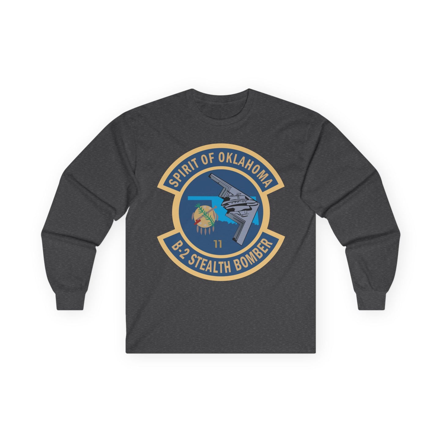 Unisex Ultra Cotton Long Sleeve Tee - USAF - B2 - Spirit of Oklahoma - Stealth Bomber wo txt X 300
