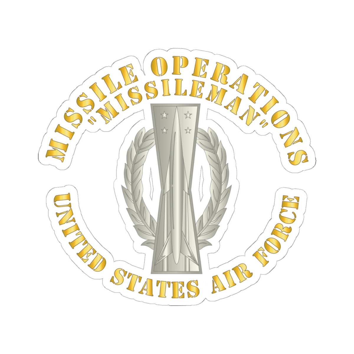 Kiss-Cut Stickers - USAF - Missile Operations - Missileman - Basic