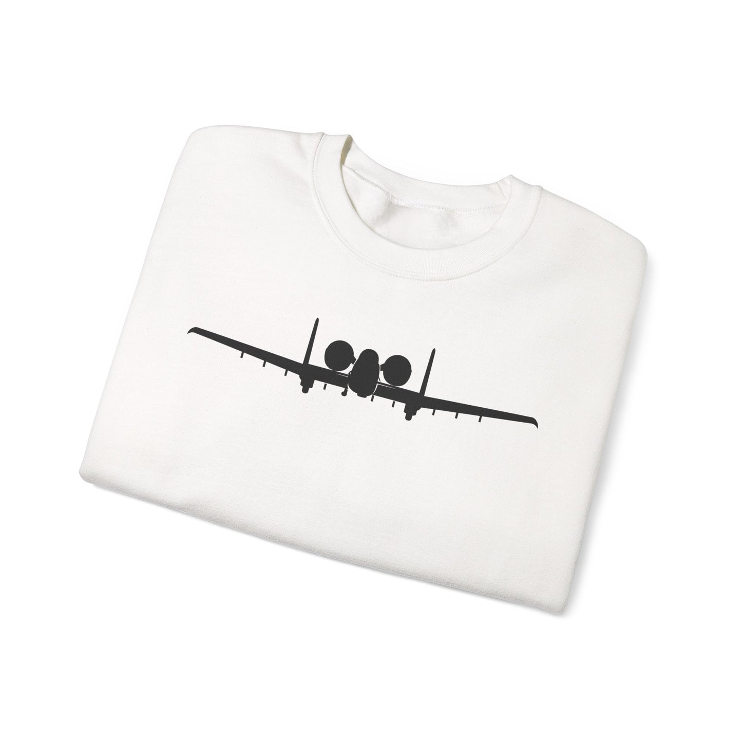 Crewneck Sweatshirt - Aircraft - USAF - A-10 Thunderbolt II - Front - Silhouette X 300