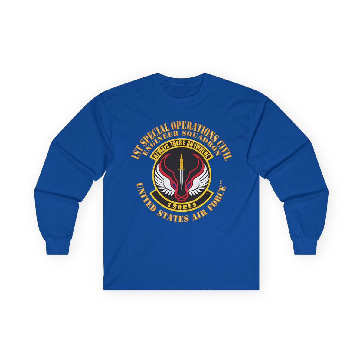 Unisex Ultra Cotton Long Sleeve Tee - USAF - 1st Special Operations Civil Engineer Sq X 300