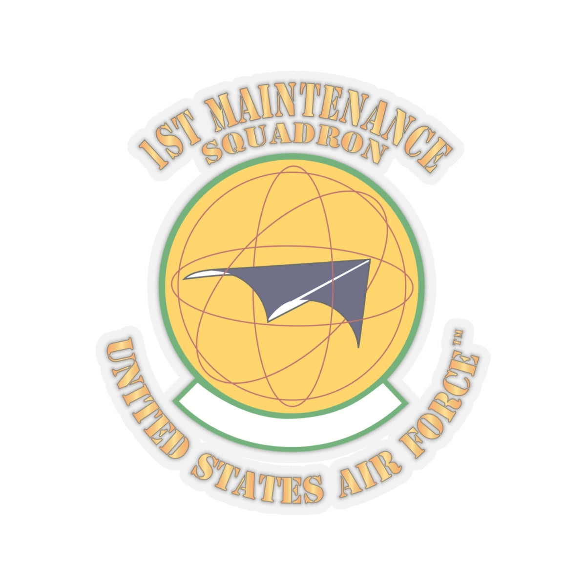 Kiss-Cut Stickers - USAF - 1st Maintenance Squadron X 300