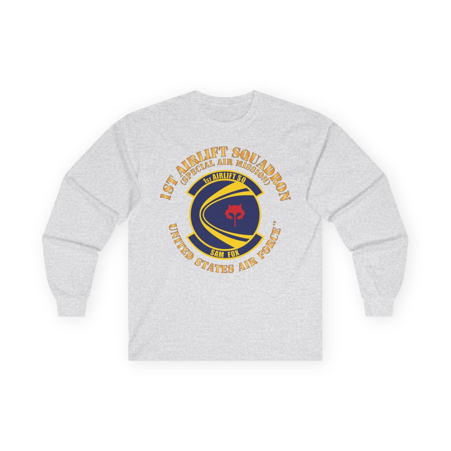 Unisex Ultra Cotton Long Sleeve Tee - USAF - 1st Airlift Squadron X 300
