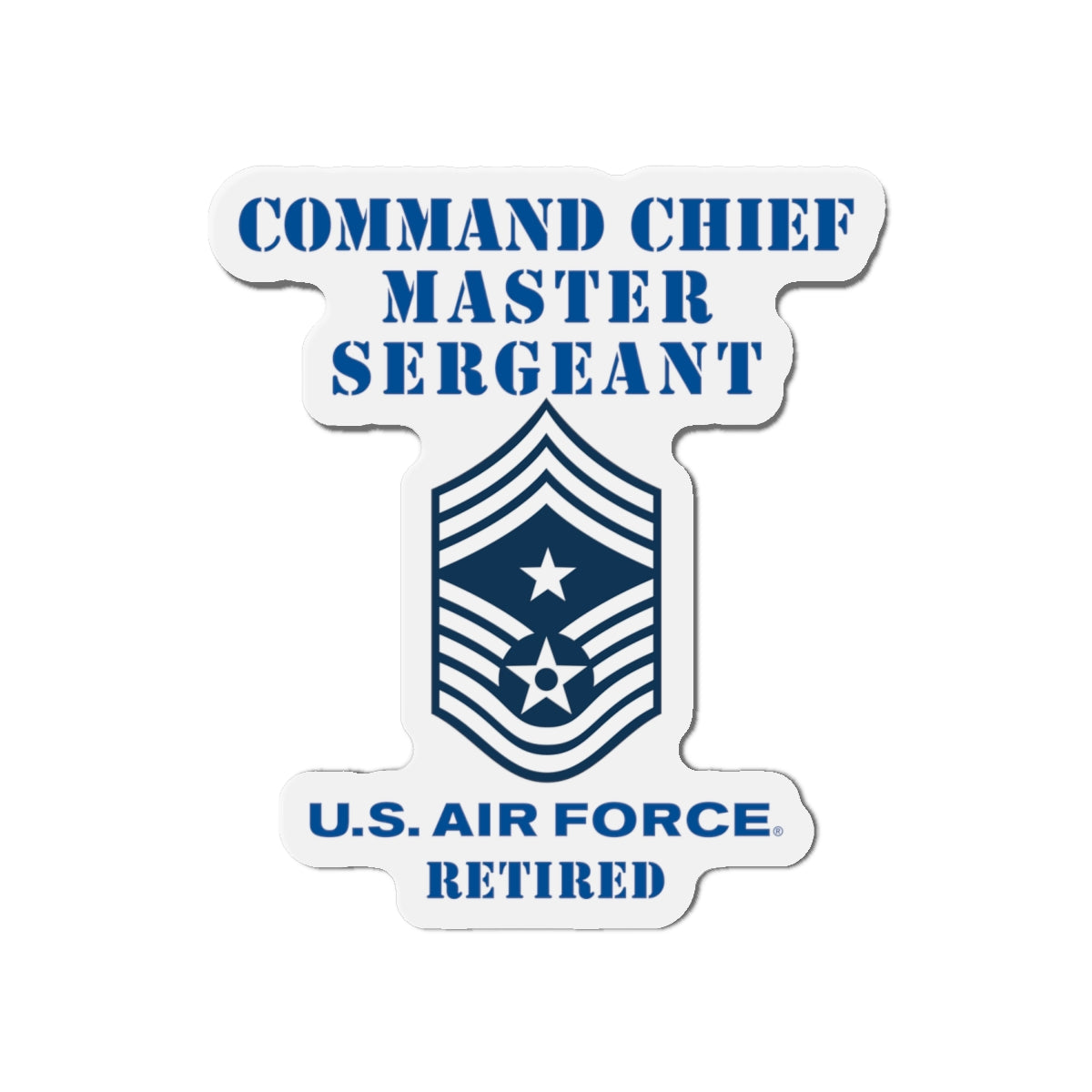 Die-Cut Magnet - USAF - Command Chief Master Sergeant (E9c) - 2020 - Retired