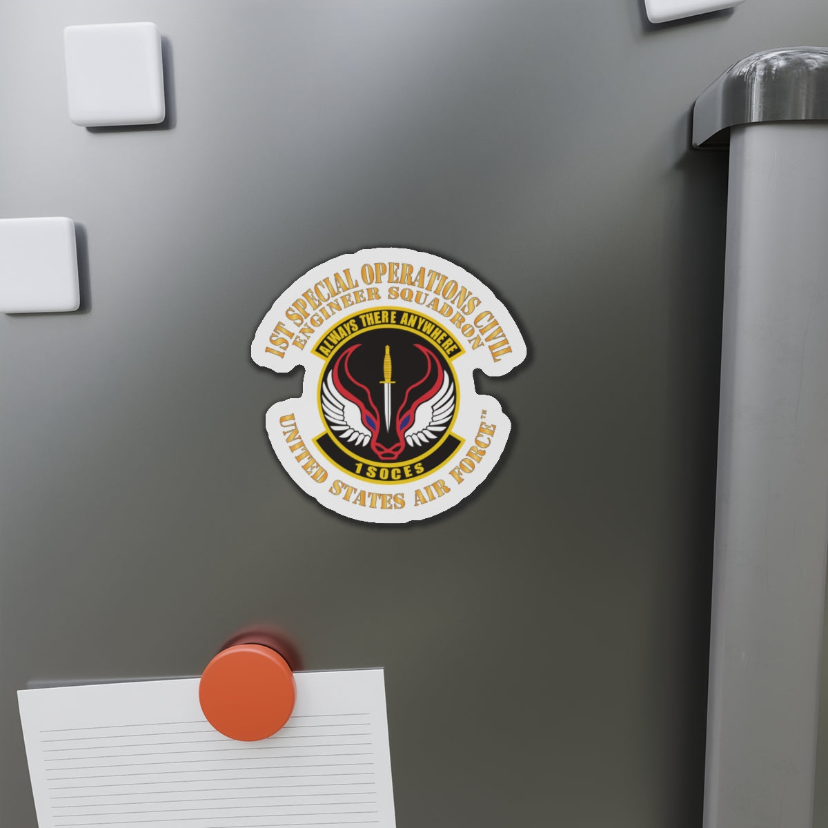 Die-Cut Magnet - USAF - 1st Special Operations Civil Engineer Sq X 300