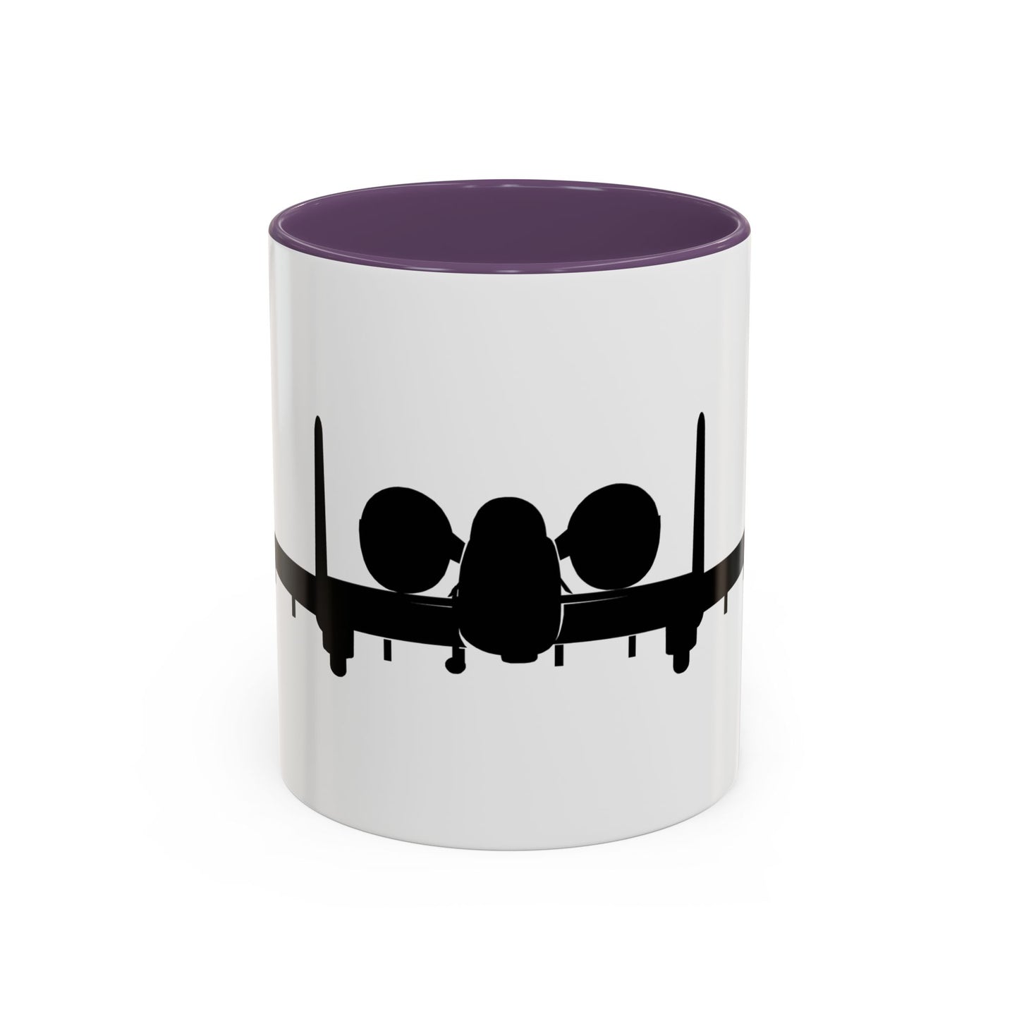Accent Coffee Mug (11oz & 15oz) - Aircraft - USAF - A-10 Thunderbolt II - Front - Silhouette X 300