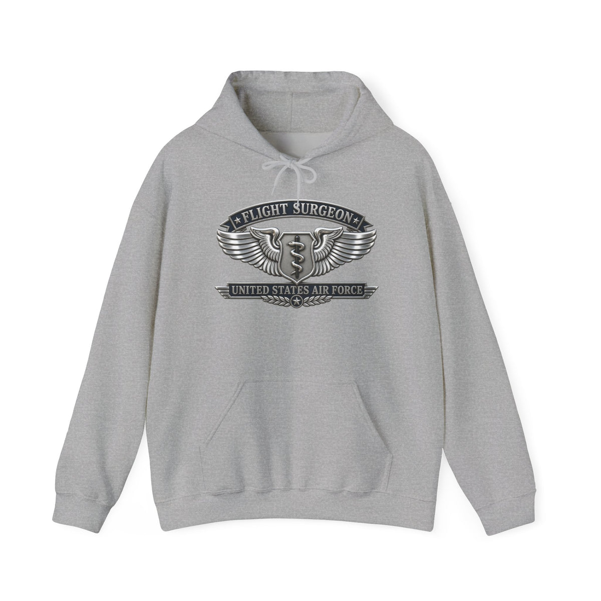 Unisex Heavy Blend Hooded Sweatshirt - USAF - Flight Surgeon Badge - United States Air Force - 3D - Enhanced