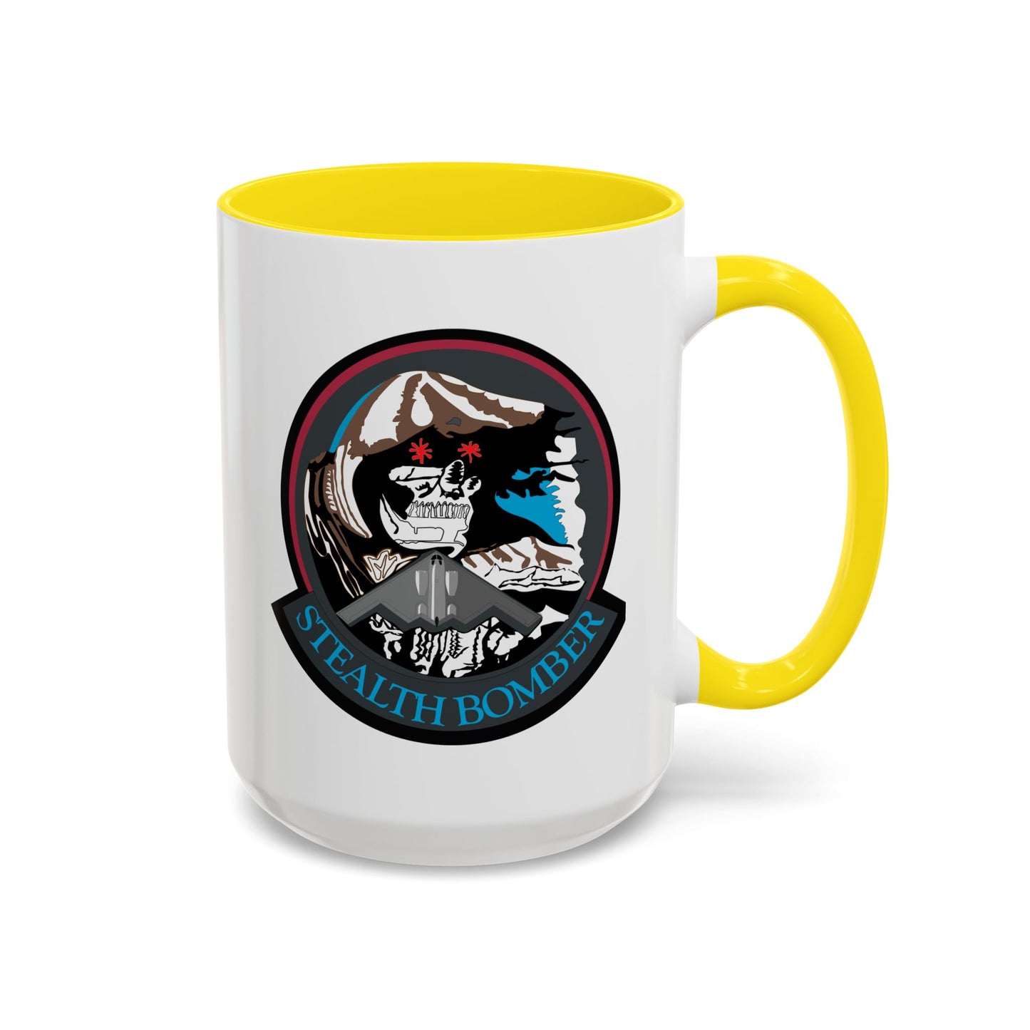 Accent Coffee Mug (11oz & 15oz) - USAF - B2 - Grim Reaper - Stealth Bomber wo txt X 300