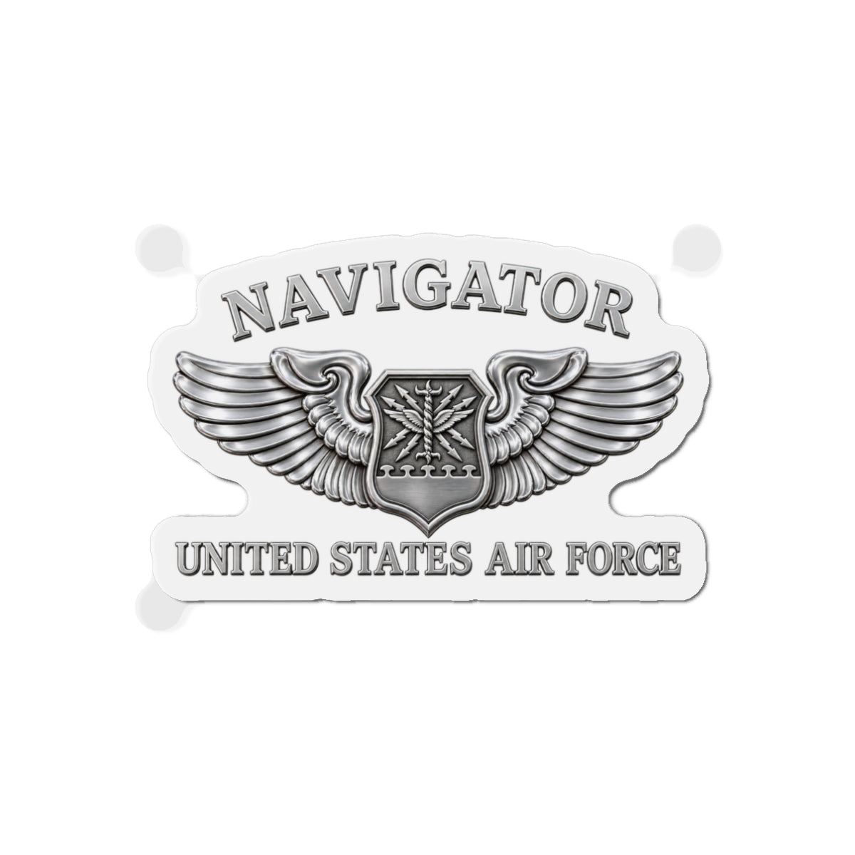 Die-Cut Magnet - USAF - Navigator Badge - United States Air Force - 3D - Enhanced