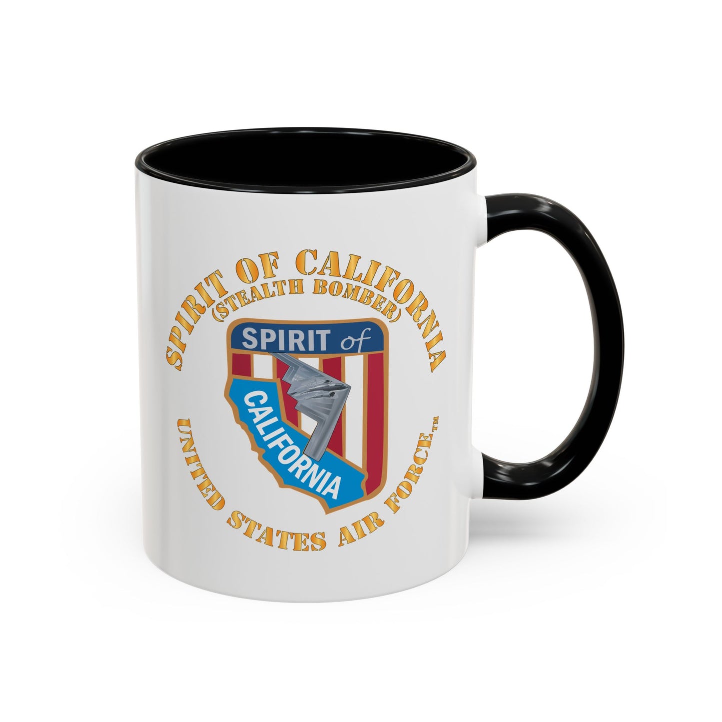 Accent Coffee Mug (11oz & 15oz) - USAF - B2 - Spirit of California - Stealth Bomber X 300