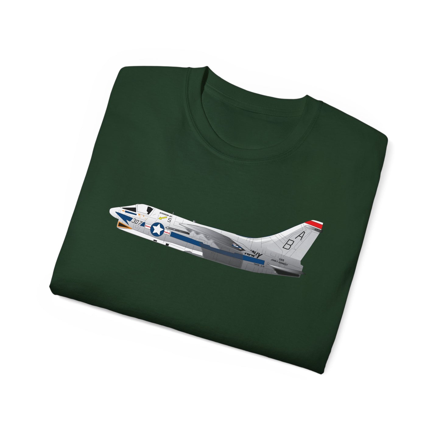 Unisex Ultra Cotton Tee - Aircraft - Navy - A-7B Corsair II - Side X 300