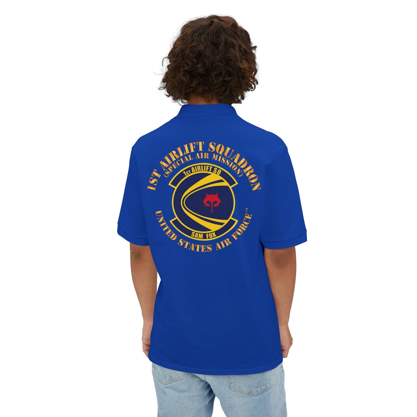 Men's Piqué Polo - USAF - 1st Airlift Squadron X 300