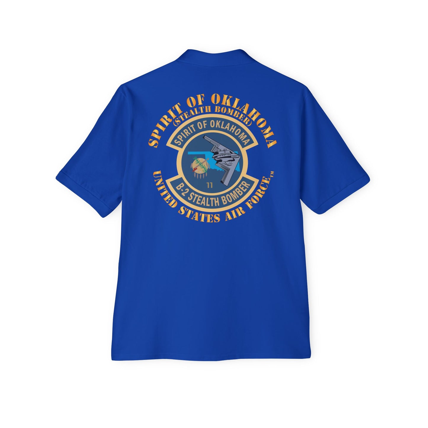 Men's Piqué Polo - USAF - B2 - Spirit of Oklahoma - Stealth Bomber X 300