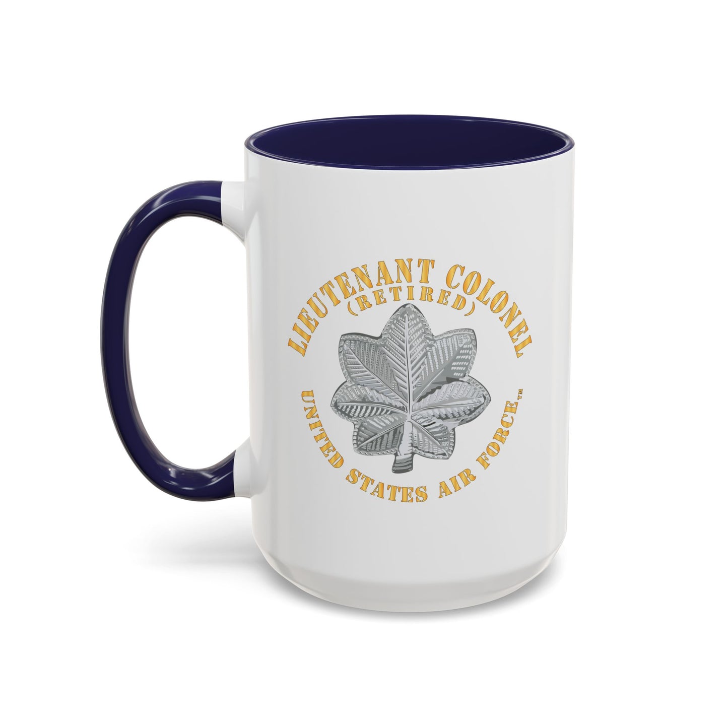 Accent Coffee Mug (11oz & 15oz) - USAF - Lieutenant Colonel - LTC - Retired - TM X 300