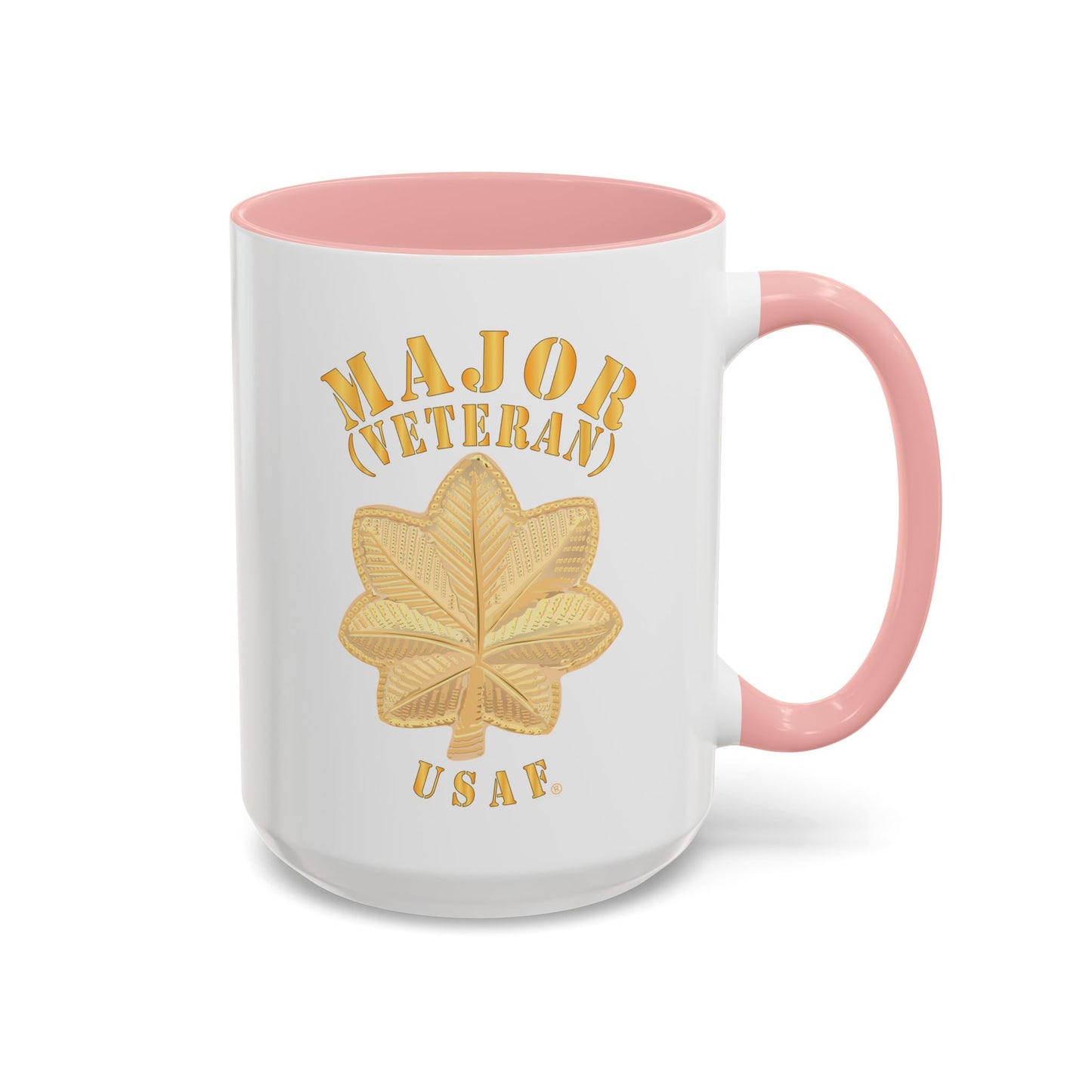 Accent Coffee Mug (11oz & 15oz) - USAF - Major - Veteran - USAF X 300