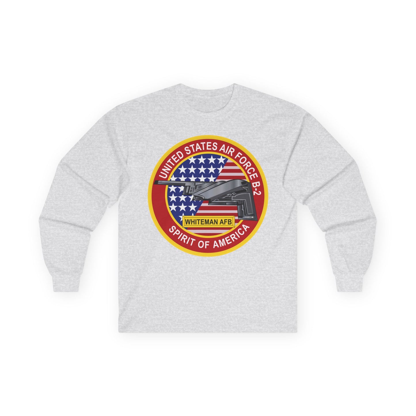 Unisex Ultra Cotton Long Sleeve Tee - USAF - B2 - Spirit - Stealth Bomber wo Txt