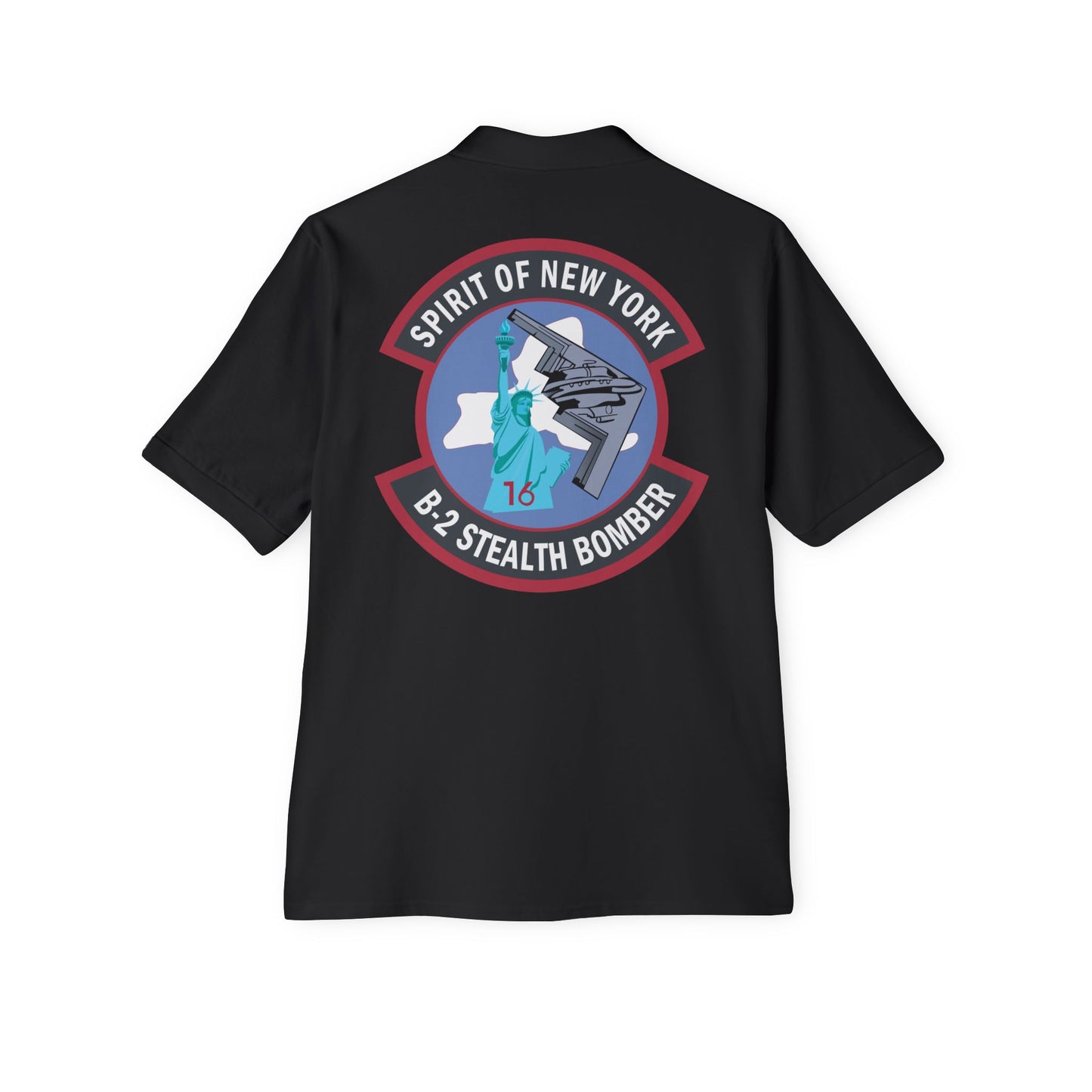 Men's Piqué Polo - USAF - B2 - Spirit of New York - Stealth Bomber wo txt X 300