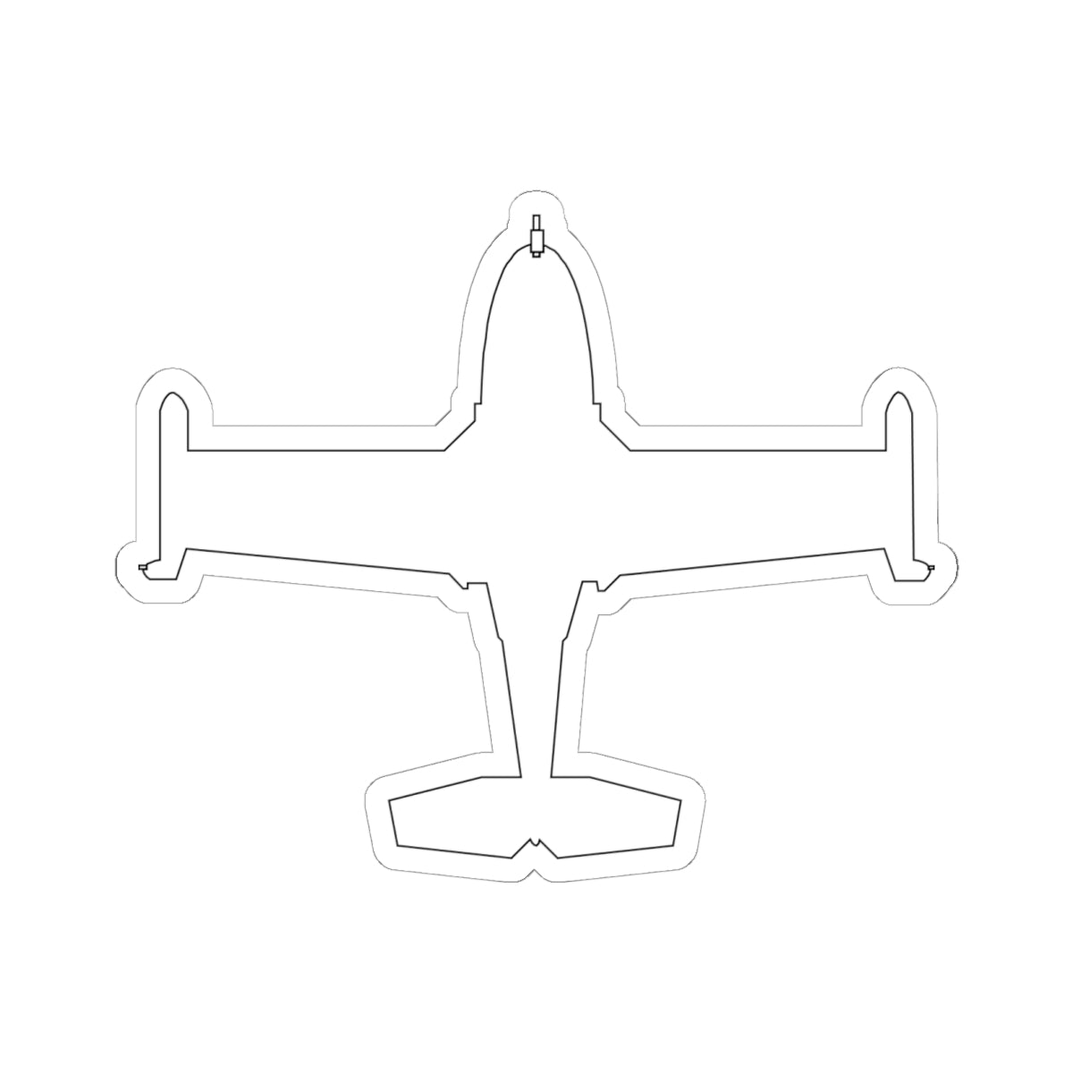Kiss-Cut Stickers - Aircraft - A-37-Trainer - Top - LA X 300