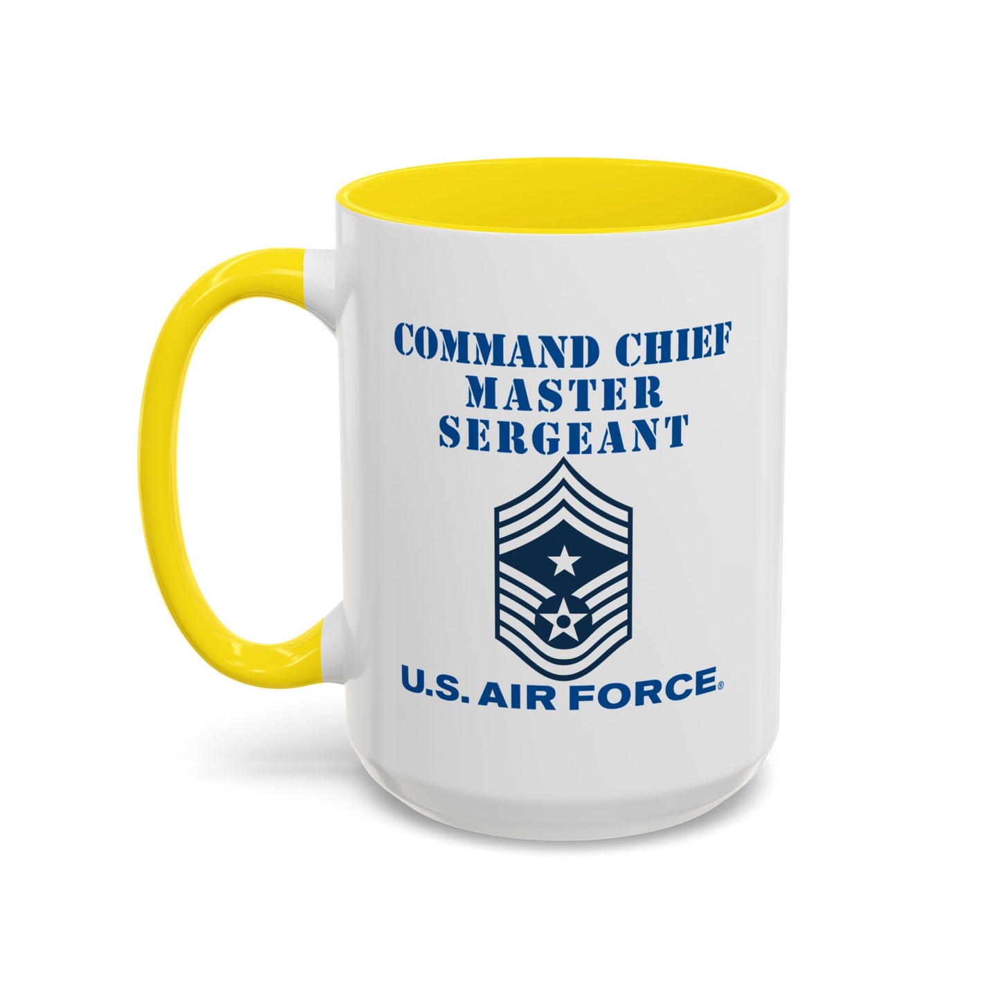 Accent Coffee Mug (11oz & 15oz) - USAF - Command Chief Master Sergeant (E9c) - 2020 - US Air Force w Text X 300