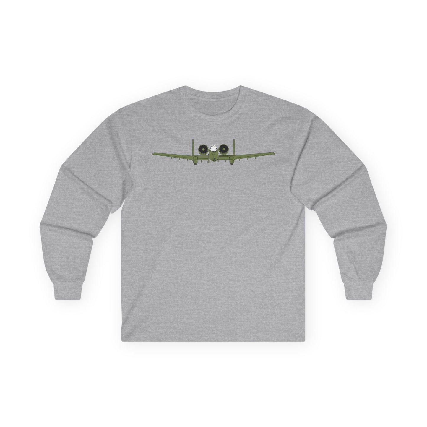 Unisex Ultra Cotton Long Sleeve Tee - Aircraft - USAF - A-10 Thunderbolt II - Front X 300