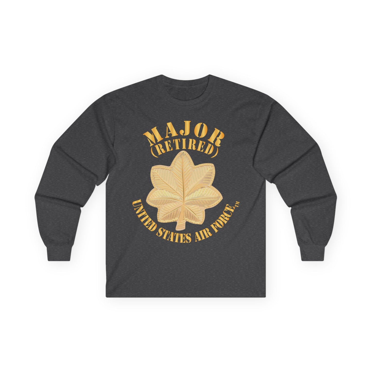 Unisex Ultra Cotton Long Sleeve Tee - USAF - Major - Retired X 300