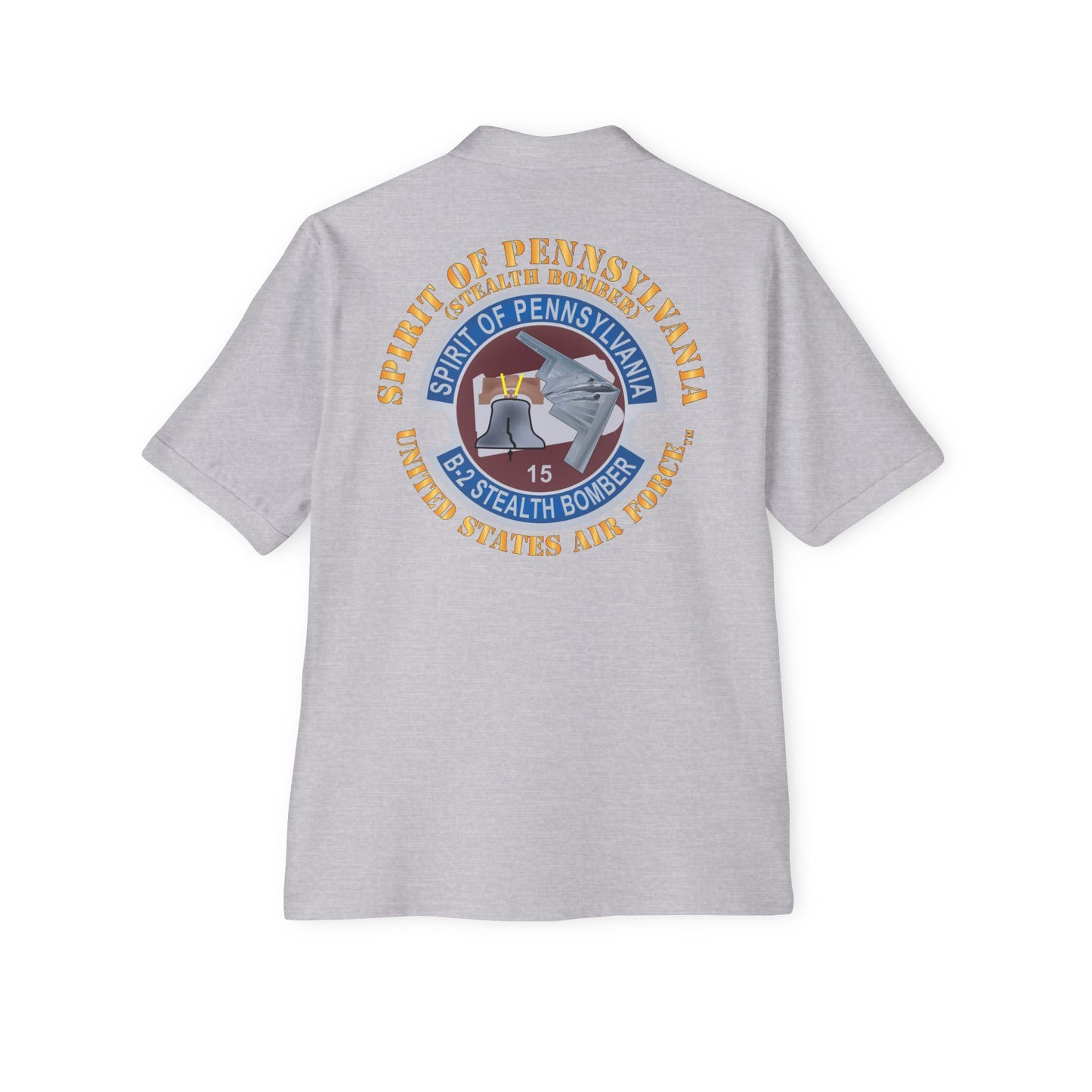 Men's Piqué Polo - USAF - B2 - Spirit of Pennsylvania Stealth Bomber X 300