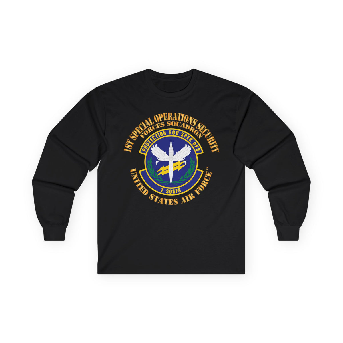 Unisex Ultra Cotton Long Sleeve Tee - USAF - 1st Special Operations Security Forces Squadron X 300