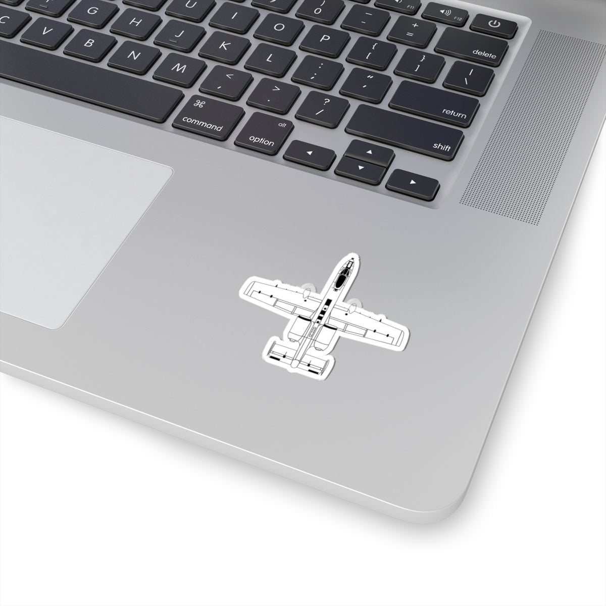 Kiss-Cut Stickers - Aircraft - Aircraft - USAF - A-10 Thunderbolt II - Top - BW X 300