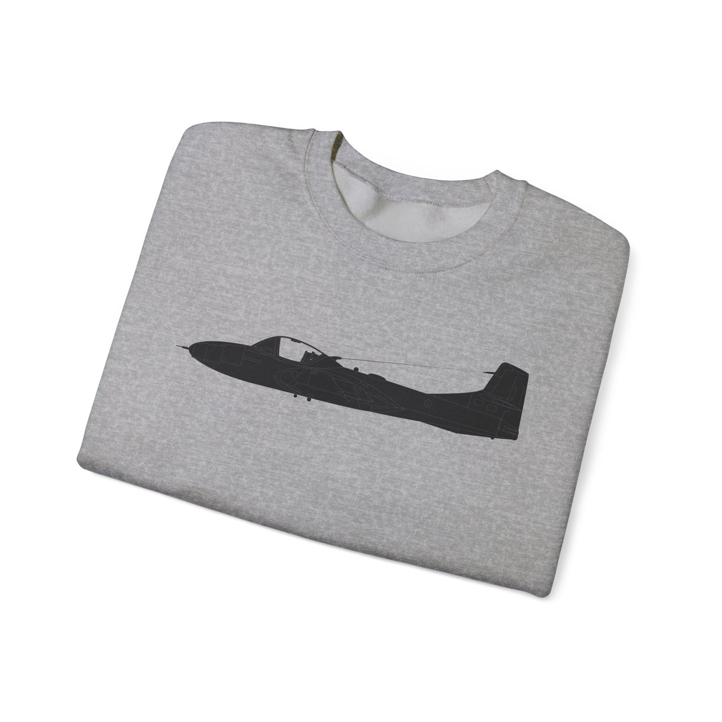 Crewneck Sweatshirt - Aircraft - T-37-Trainer - Top - Black - Metal X 300
