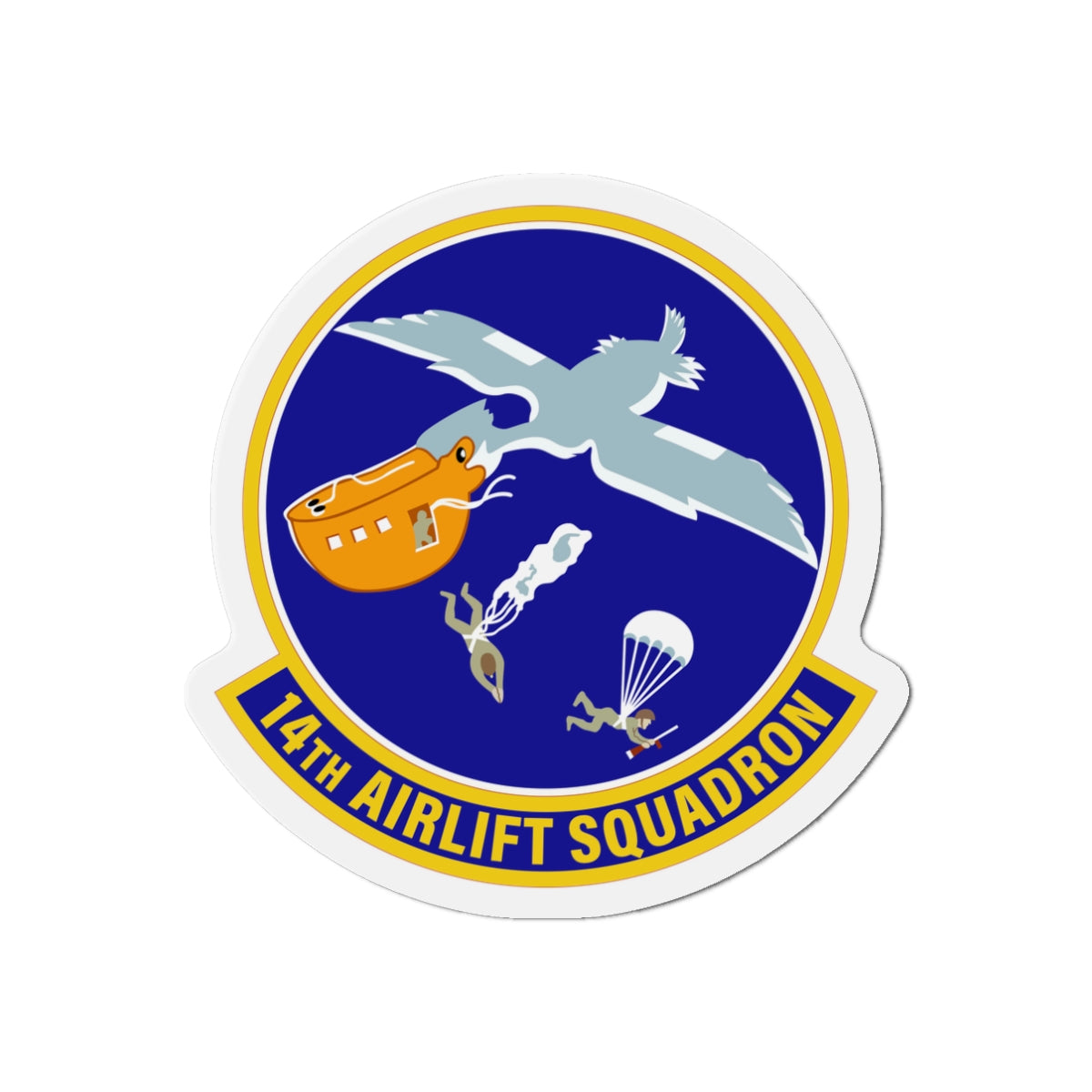 Die-Cut Magnet - USAF - 14th Airlift Squadron wo txt