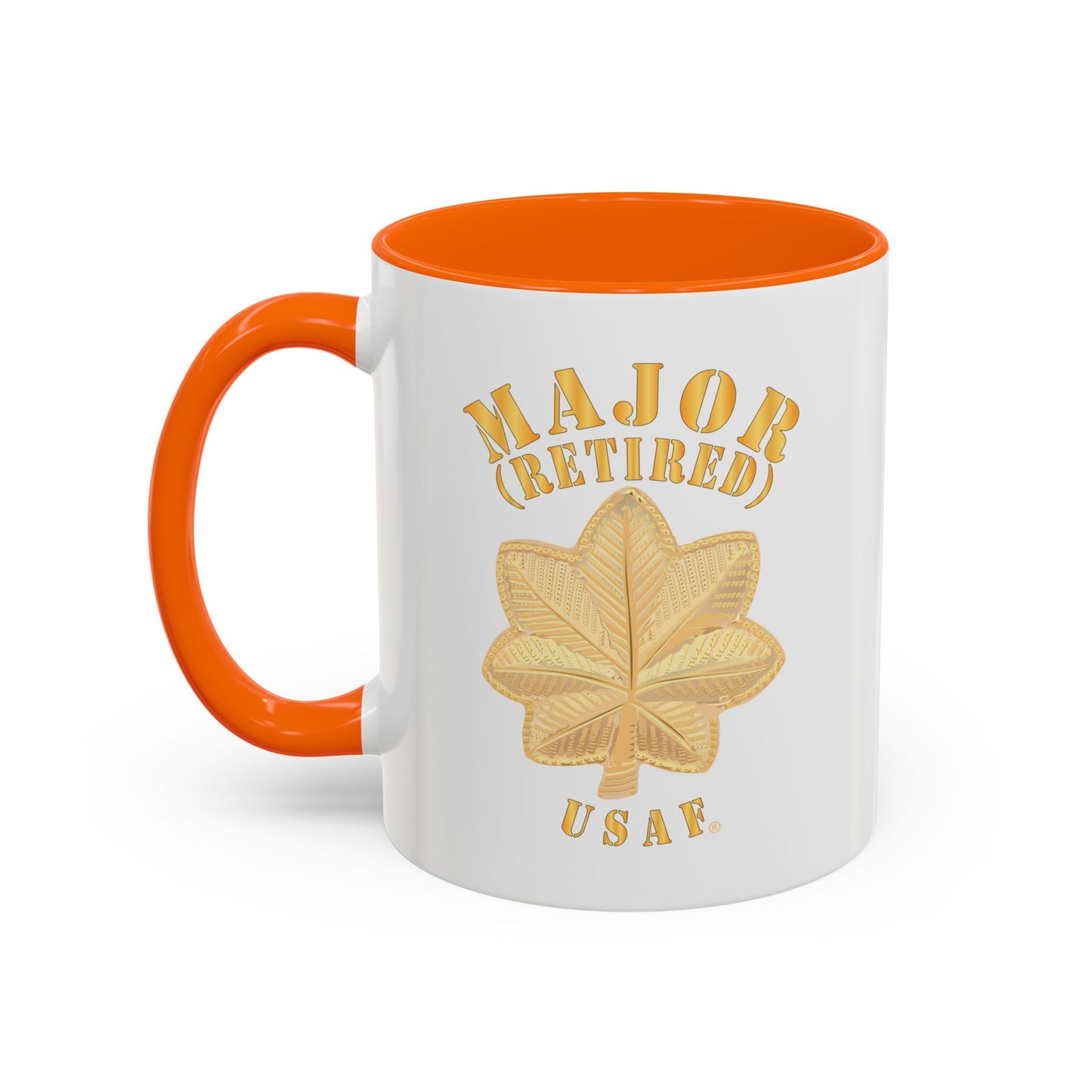 Accent Coffee Mug (11oz & 15oz) - USAF - Major - Retired - USAF X 300