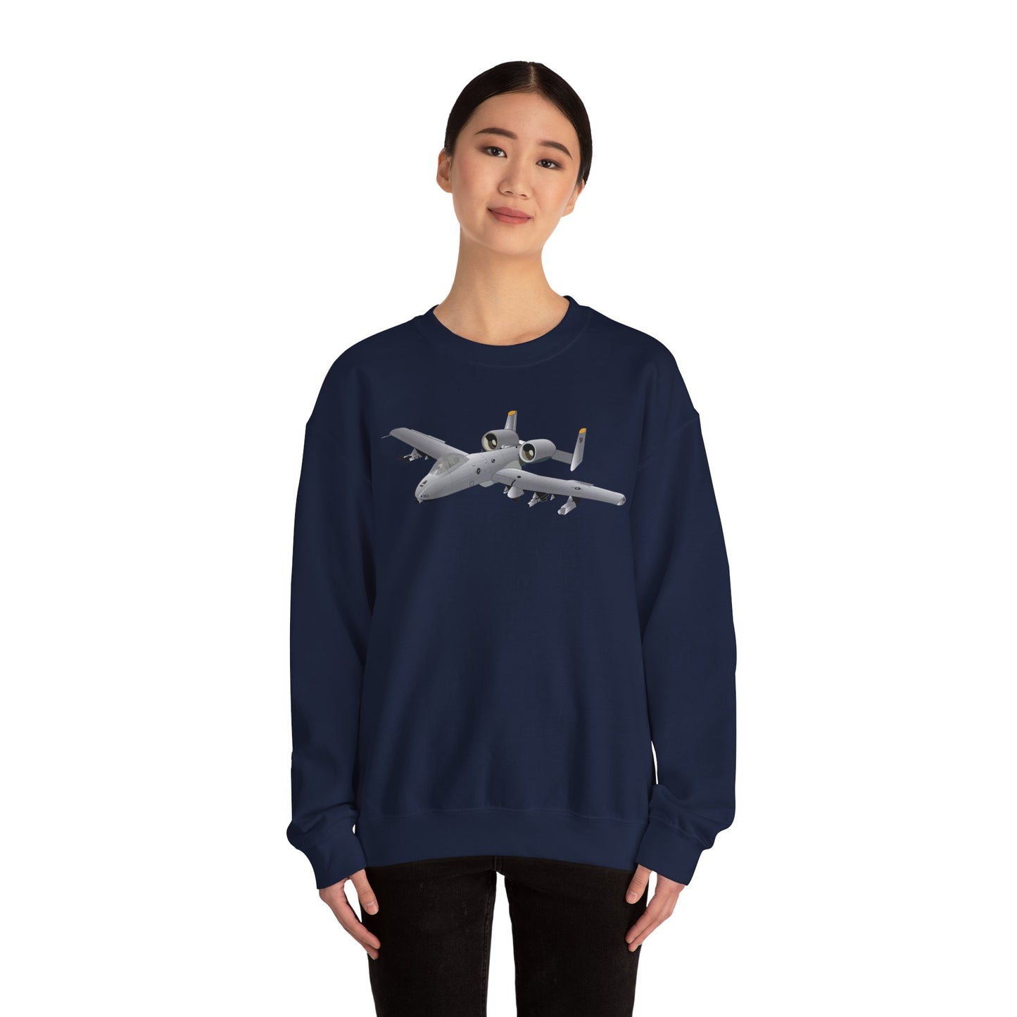 Crewneck Sweatshirt - Aircraft - A10 - Front - Top - Oblique X 300