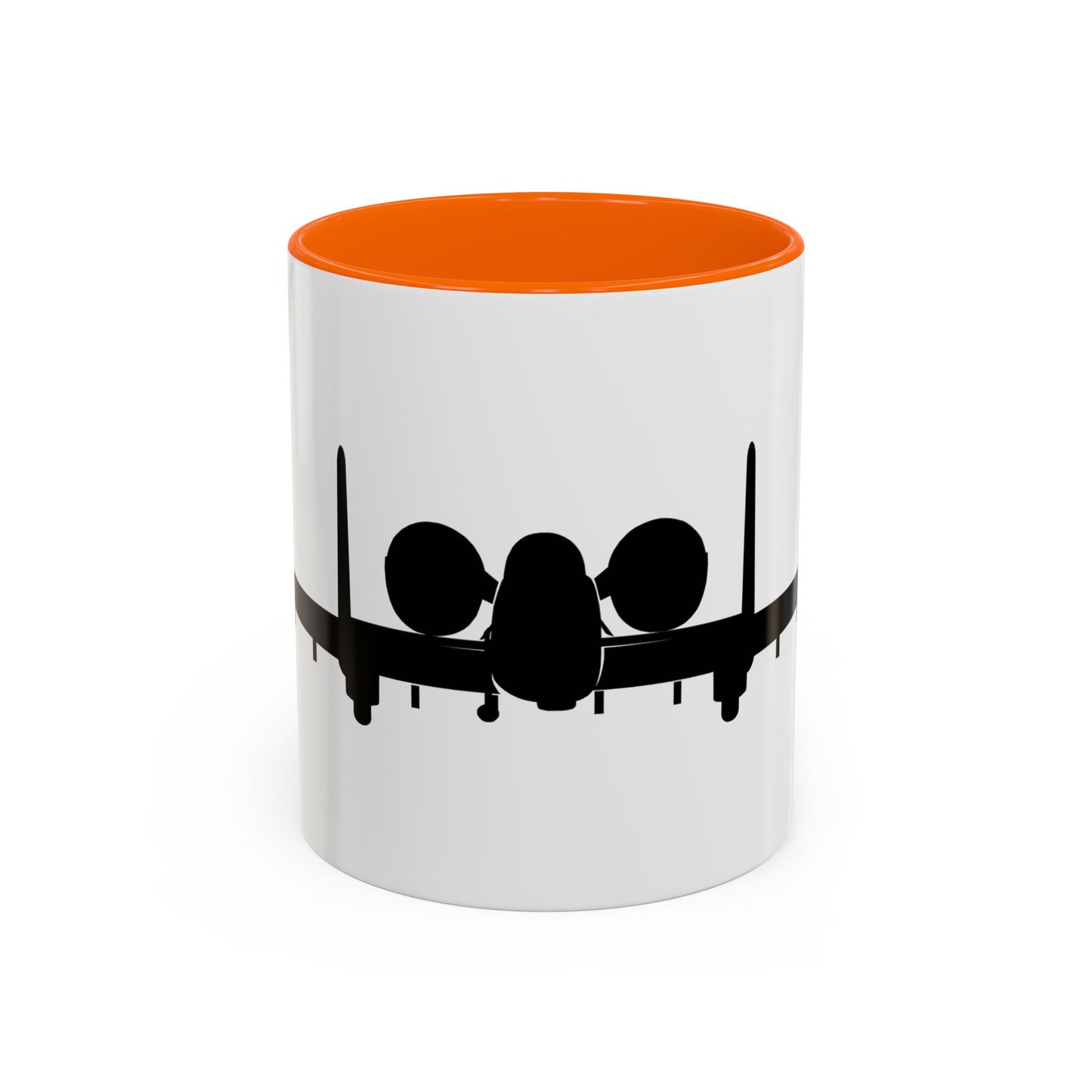 Accent Coffee Mug (11oz & 15oz) - Aircraft - USAF - A-10 Thunderbolt II - Front - Silhouette X 300