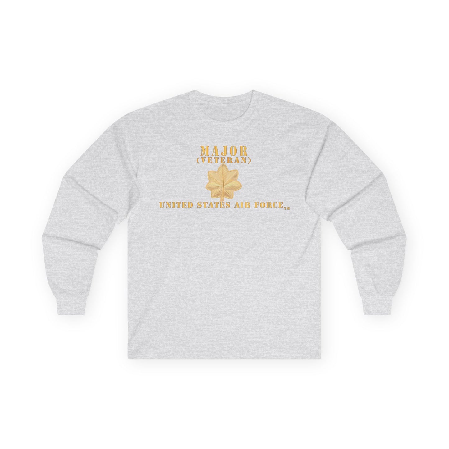Unisex Ultra Cotton Long Sleeve Tee - USAF - Major - MAJ - Veteran X 300