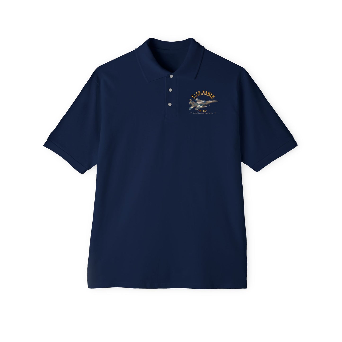Men's Piqué Polo - USAF - F15 Eagle - F15