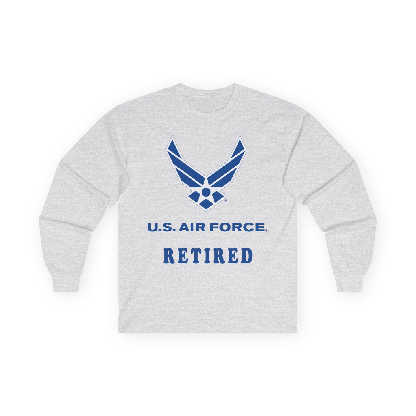 Unisex Ultra Cotton Long Sleeve Tee - USAF - Air Force - Retired X 300