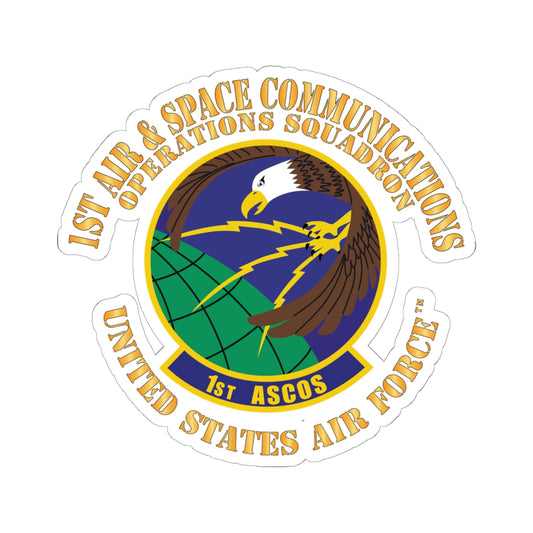 Kiss-Cut Stickers - USAF - 1st Air & Space Communications Operations Sq X 300