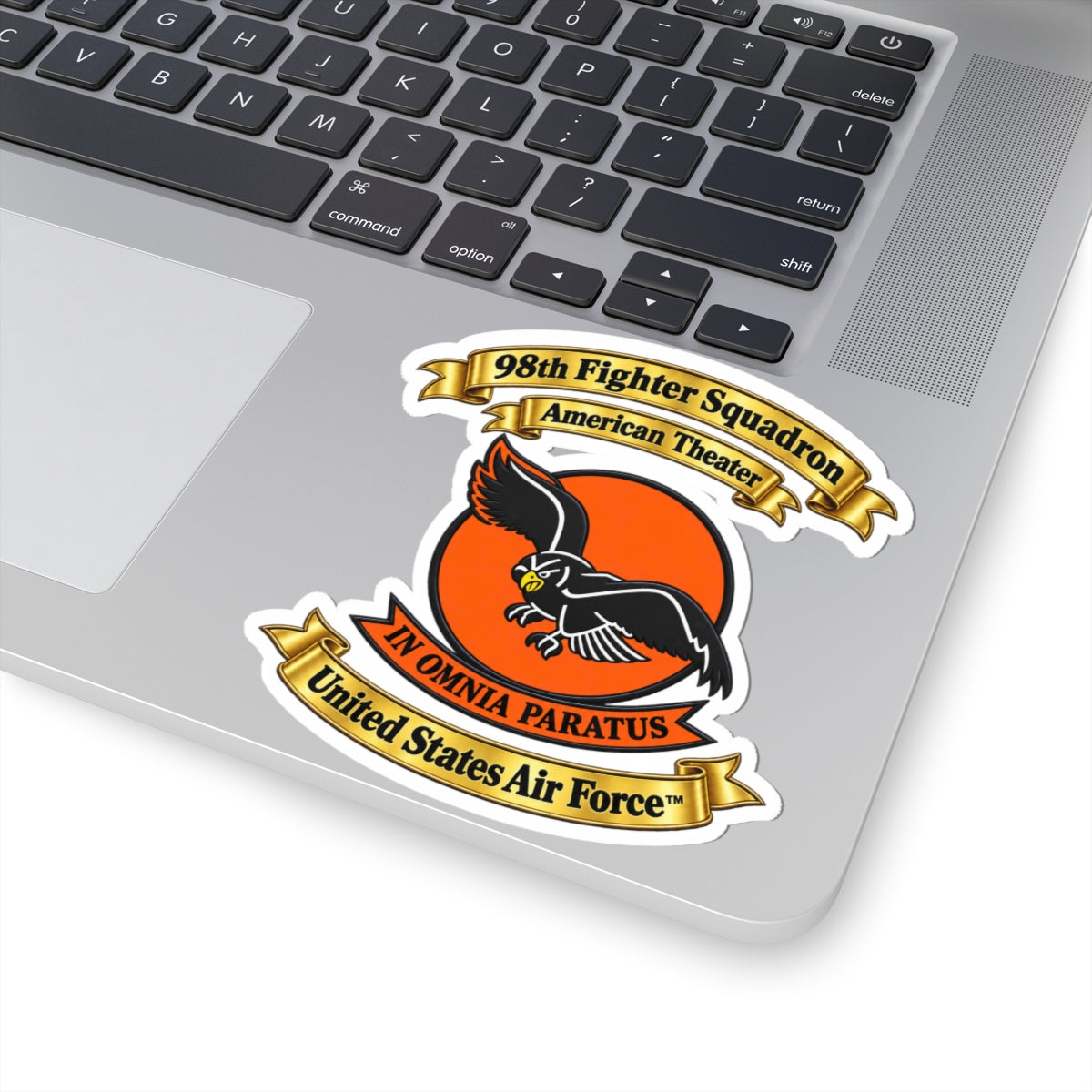 Kiss-Cut Stickers - 98th Fighter-Interceptor Squadron - SSI - American Theater - USAAF - 3D - Transparent