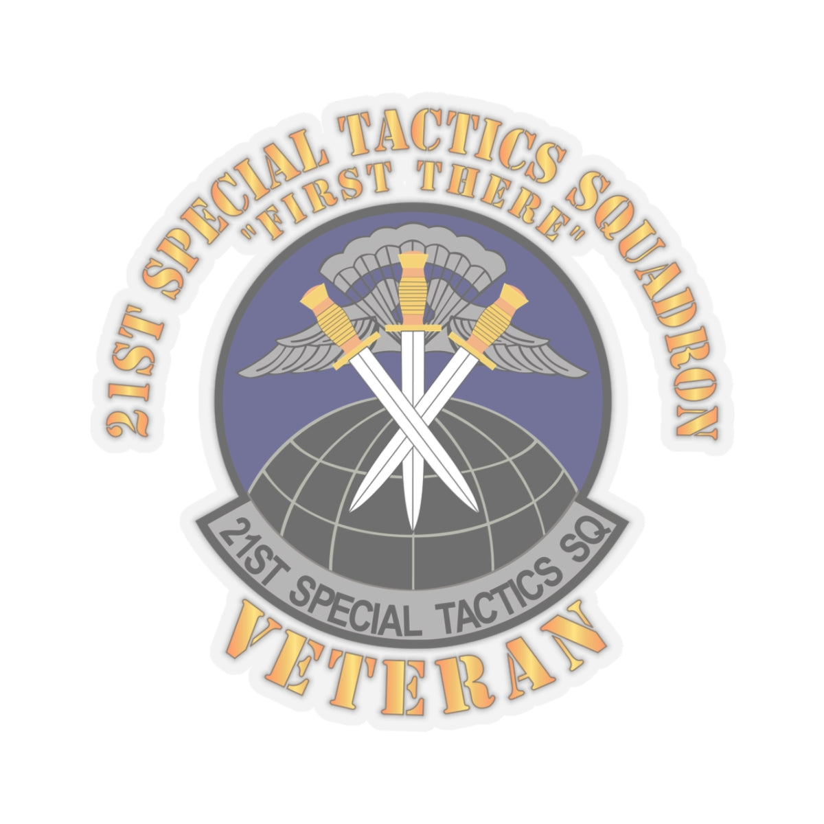 Kiss-Cut Stickers - USAF - 21st Special Tactics Squadron - First There -Veteran