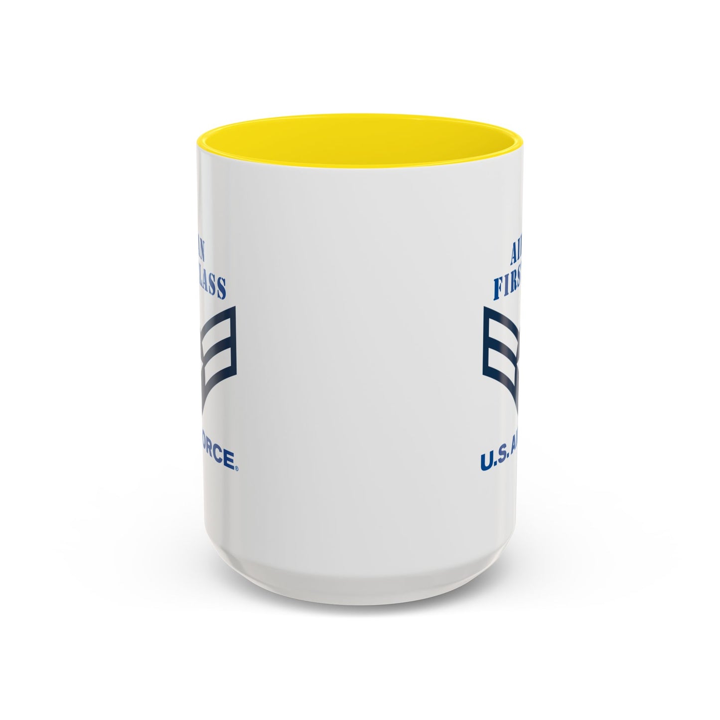Accent Coffee Mug (11oz & 15oz) - USAF - Airman - First Class (E3) - 2020 - US Air Force w Text X 300