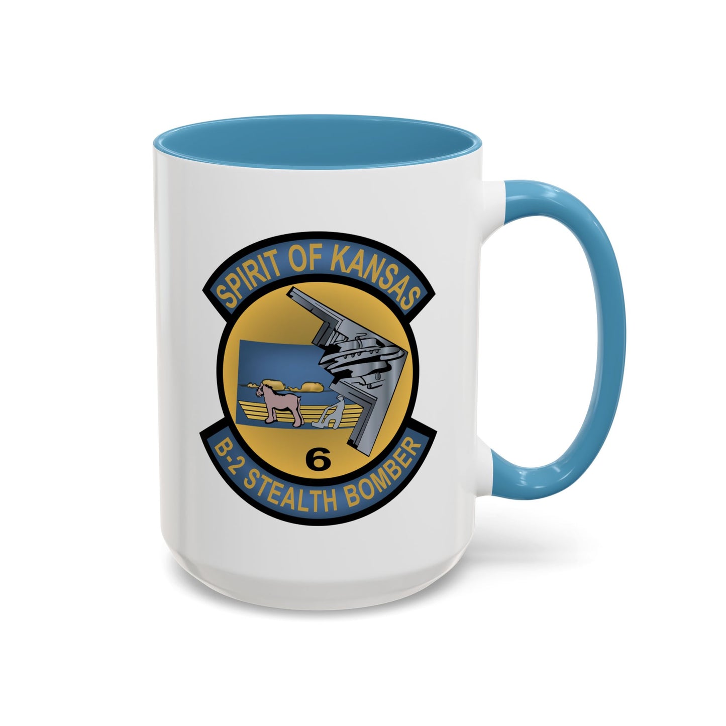 Accent Coffee Mug (11oz & 15oz) - USAF - B2 - Spirit of Kansas - Stealth Bomber wo txt X 300