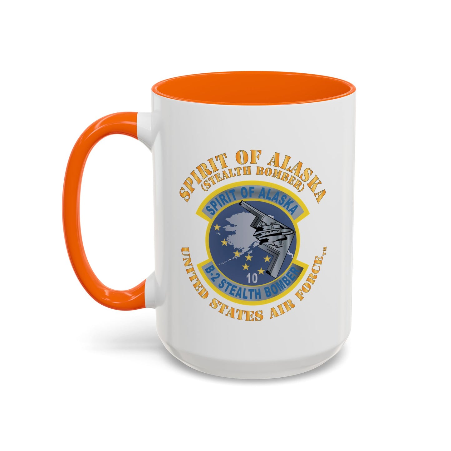 Accent Coffee Mug (11oz & 15oz) - USAF - B2 - Spirit of Alaska - Stealth Bomber X 300
