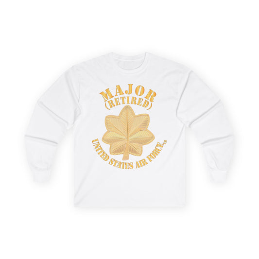 Unisex Ultra Cotton Long Sleeve Tee - USAF - Major - Retired X 300