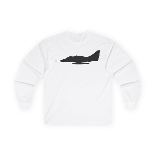 Unisex Ultra Cotton Long Sleeve Tee - Aircraft - A-4 SkyHawk - Silhouette X 300