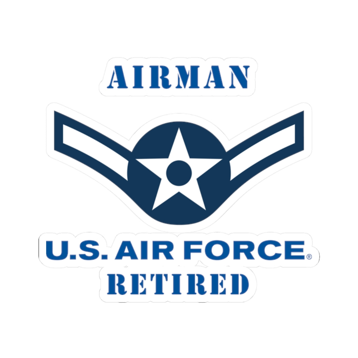 Kiss-Cut Stickers - USAF - Airman (E2) - 2020 - US Air Force - Retired