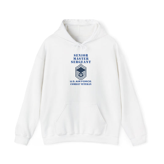 Unisex Heavy Blend Hooded Sweatshirt - USAF - Senior Master Sergeant (E8a) - 2020 - Combat Veteran
